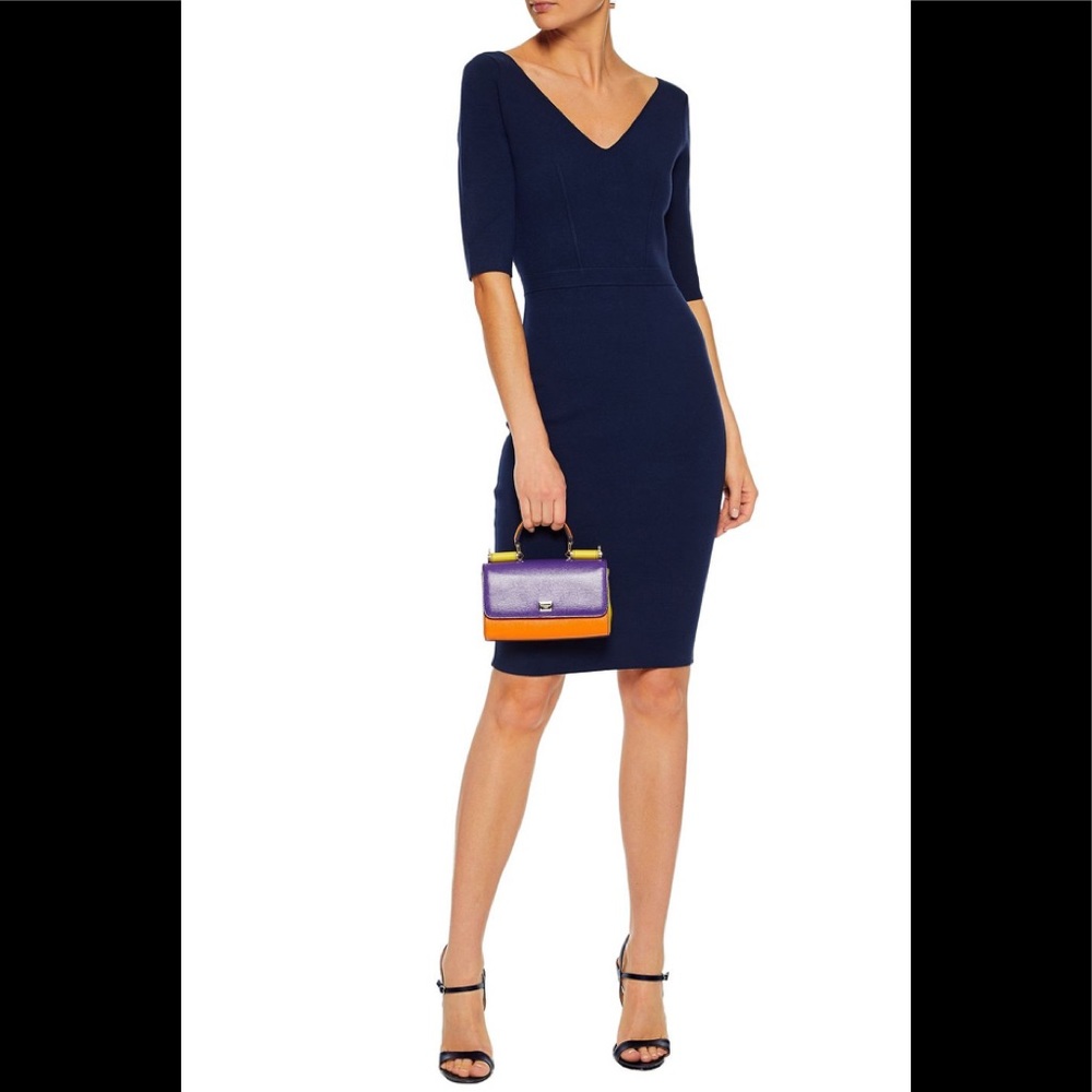 Milly “Claire” Navy Blue Knit 3/4 Sleeve Dress